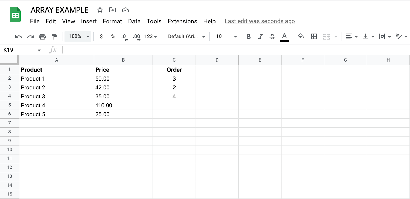 How To Use Arrays In Google Sheets